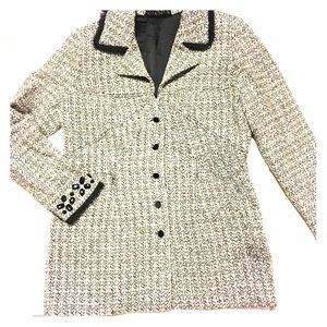 Peggy Jennings Custom Black & White Tweed Blazer